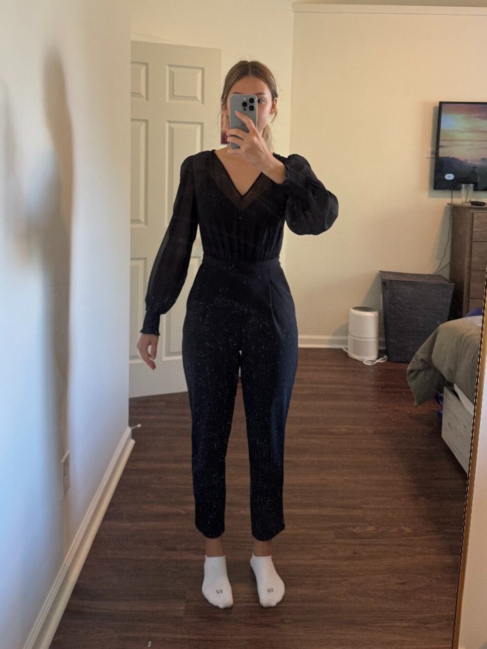 Express Black Jumpsuit (Size: XS)